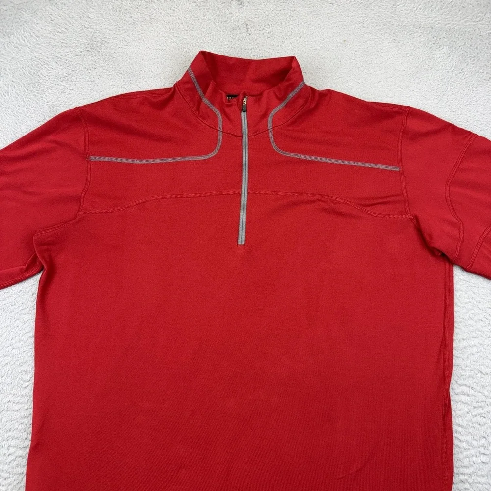 Mountain‎ Hardwear Pullover Mens XL Red Quarter Zip Long Sleeve Running Top